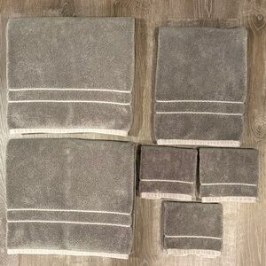 Cozy Earth Premium Plush Viscose Bamboo Bath Towel Set Grey
